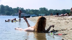 Nude beach girl has such a hot body