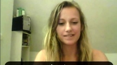 Blonde cutie on Skype