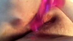 Young hairy BBW masturbates and squirts close-up